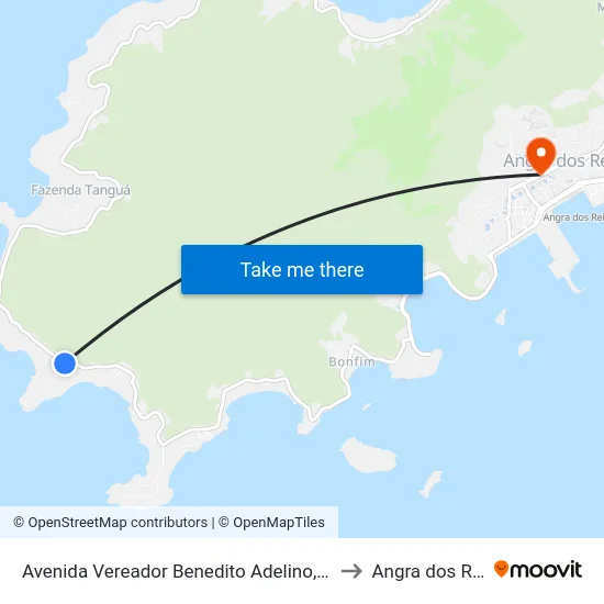Avenida Vereador Benedito Adelino, 6083 to Angra dos Reis map