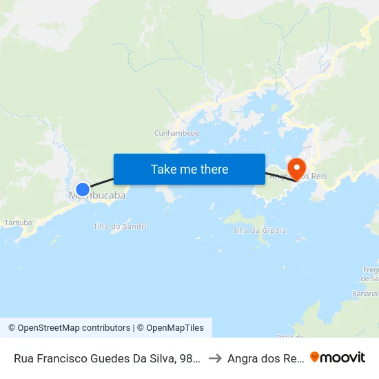 Rua Francisco Guedes Da Silva, 982a to Angra dos Reis map
