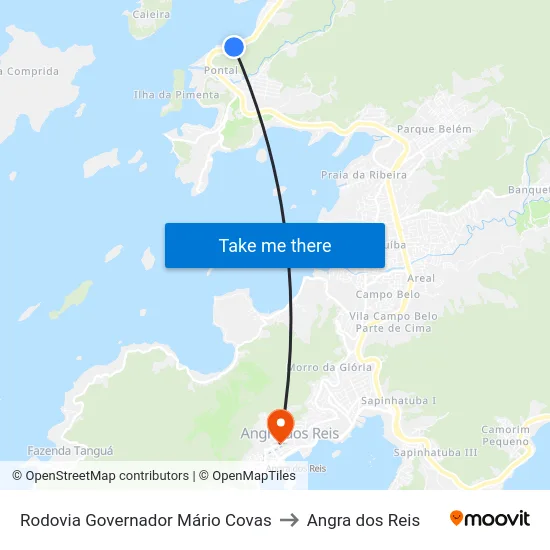 Rodovia Governador Mário Covas to Angra dos Reis map
