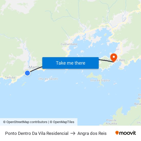 Ponto Dentro Da Vila Residencial to Angra dos Reis map