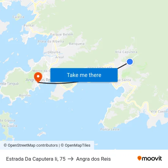 Estrada Da Caputera Ii, 75 to Angra dos Reis map
