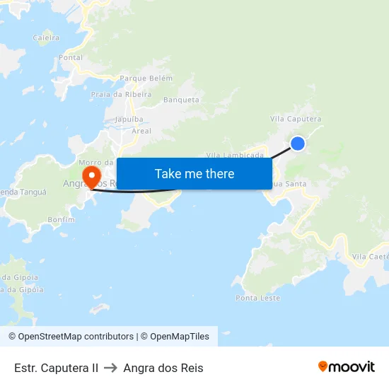 Estr. Caputera II to Angra dos Reis map