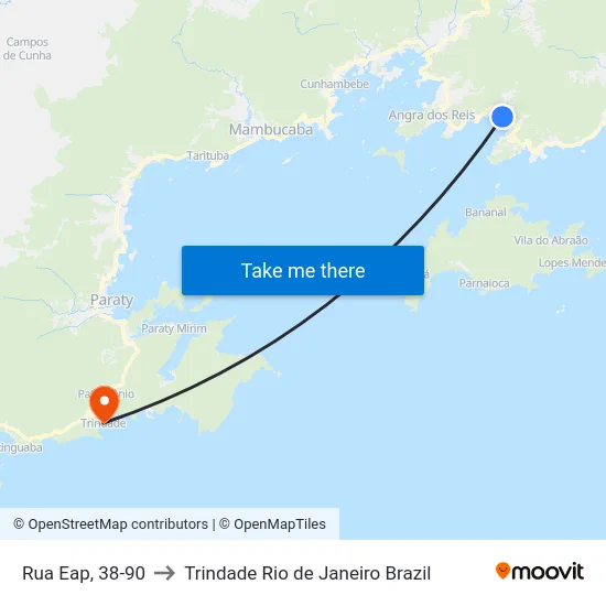 Rua Eap, 38-90 to Trindade Rio de Janeiro Brazil map