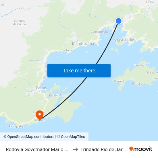 Rodovia Governador Mário Covas, 96-254 to Trindade Rio de Janeiro Brazil map