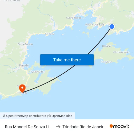 Rua Manoel De Souza Lima, 273 to Trindade Rio de Janeiro Brazil map
