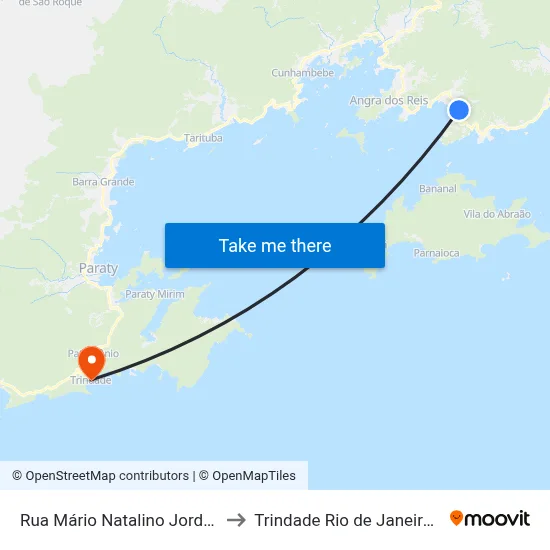 Rua Mário Natalino Jordão, 268 to Trindade Rio de Janeiro Brazil map