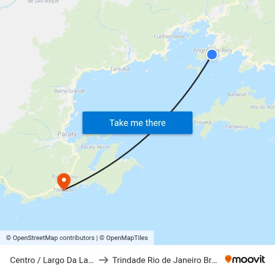 Centro / Largo Da Lapa to Trindade Rio de Janeiro Brazil map