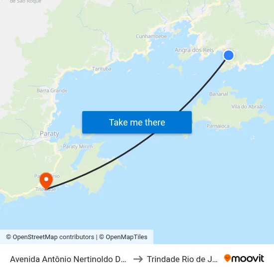 Avenida Antônio Nertinoldo Da Silva Jordão, 320 to Trindade Rio de Janeiro Brazil map