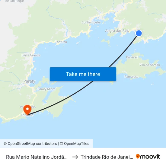 Rua Mario Natalino Jordão, 332-504 to Trindade Rio de Janeiro Brazil map