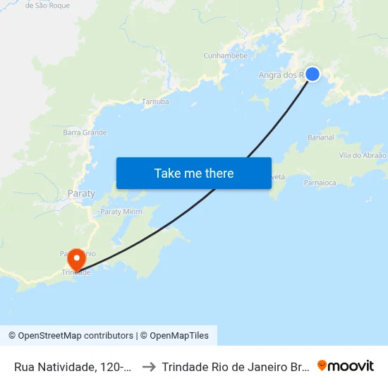 Rua Natividade, 120-246 to Trindade Rio de Janeiro Brazil map
