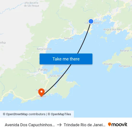 Avenida Dos Capuchinhos, 328-428 to Trindade Rio de Janeiro Brazil map