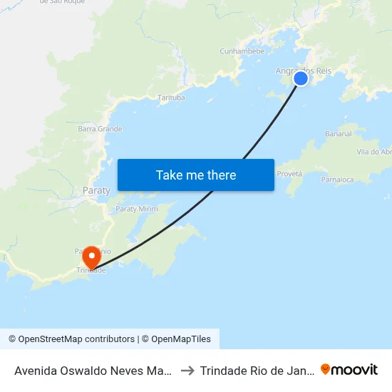 Avenida Oswaldo Neves Martins, 131-327 to Trindade Rio de Janeiro Brazil map