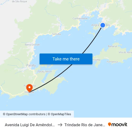 Avenida Luigi De Amêndola, 285-321 to Trindade Rio de Janeiro Brazil map