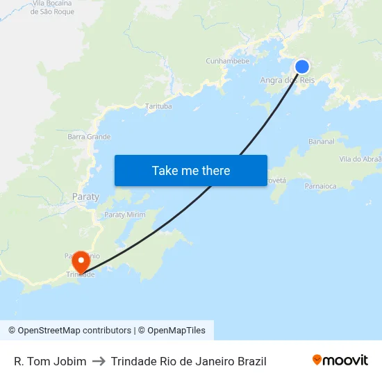 R. Tom Jobim to Trindade Rio de Janeiro Brazil map