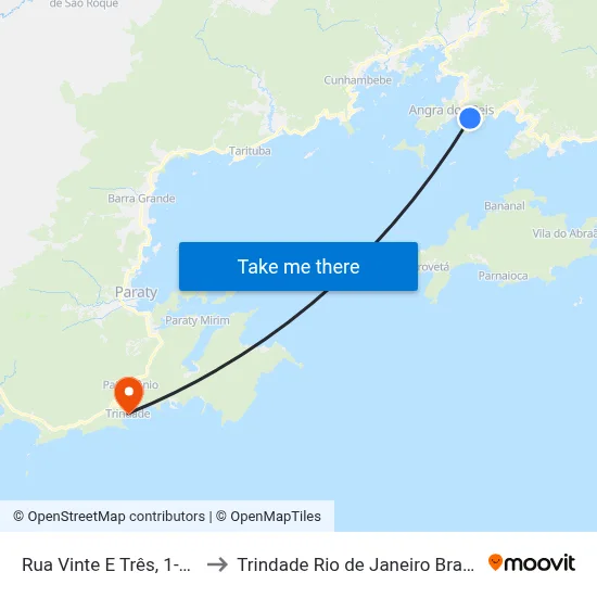 Rua Vinte E Três, 1-13 to Trindade Rio de Janeiro Brazil map
