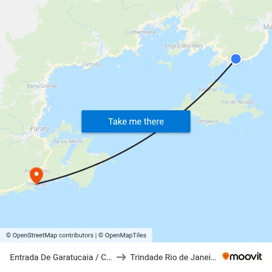 Entrada De Garatucaia / Cantagalo to Trindade Rio de Janeiro Brazil map