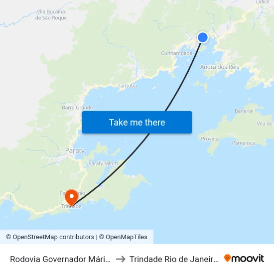 Rodovia Governador Mário Covas to Trindade Rio de Janeiro Brazil map