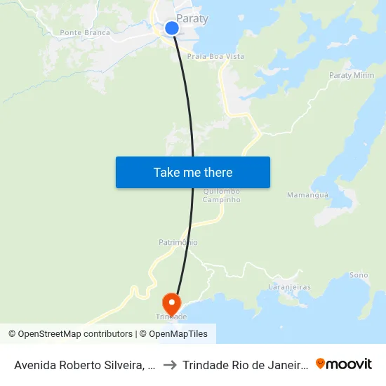 Avenida Roberto Silveira, 428-446 to Trindade Rio de Janeiro Brazil map