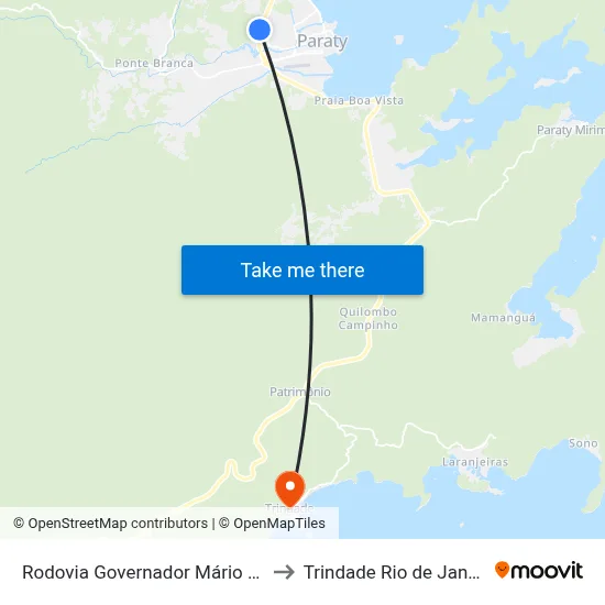 Rodovia Governador Mário Covas, 2280 to Trindade Rio de Janeiro Brazil map