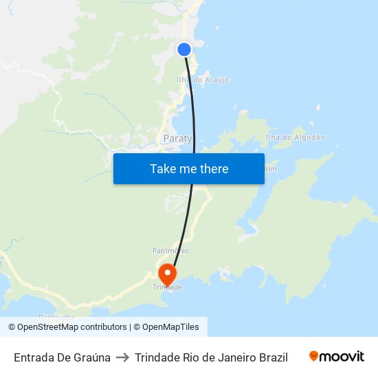 Entrada De Graúna to Trindade Rio de Janeiro Brazil map