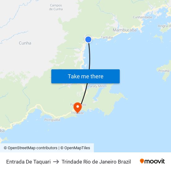 Entrada De Taquari to Trindade Rio de Janeiro Brazil map