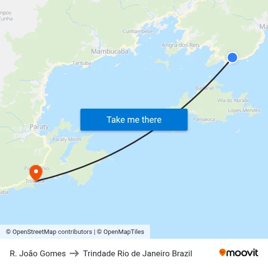 R. João Gomes to Trindade Rio de Janeiro Brazil map