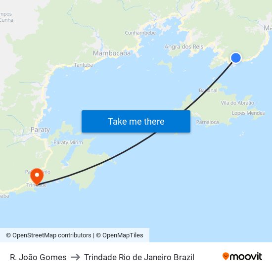 R. João Gomes to Trindade Rio de Janeiro Brazil map