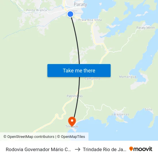 Rodovia Governador Mário Covas, 3980-4198 to Trindade Rio de Janeiro Brazil map