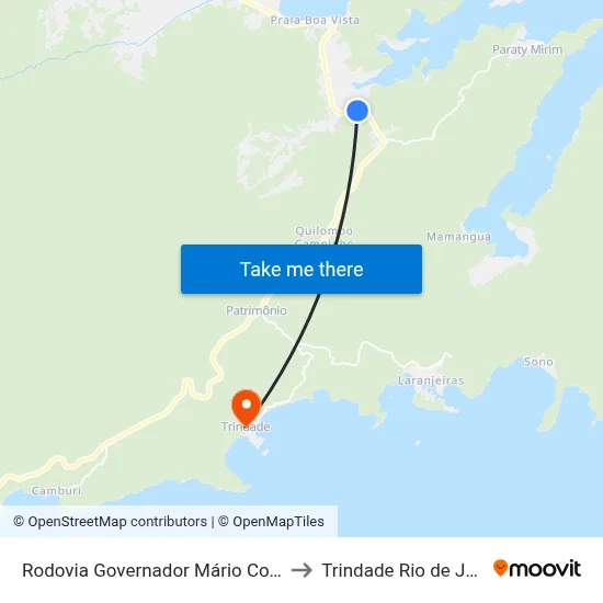 Rodovia Governador Mário Covas, 18387-19339 to Trindade Rio de Janeiro Brazil map