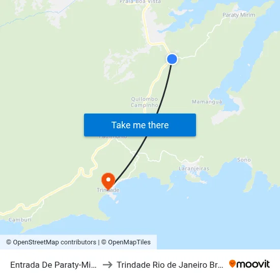 Entrada De Paraty-Mirim to Trindade Rio de Janeiro Brazil map