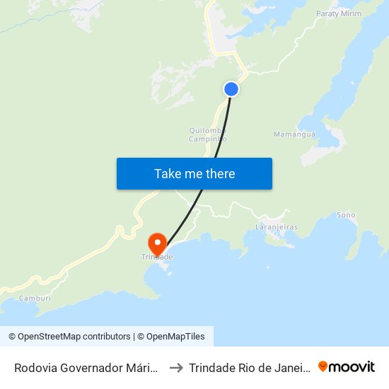 Rodovia Governador Mário Covas, 2 to Trindade Rio de Janeiro Brazil map