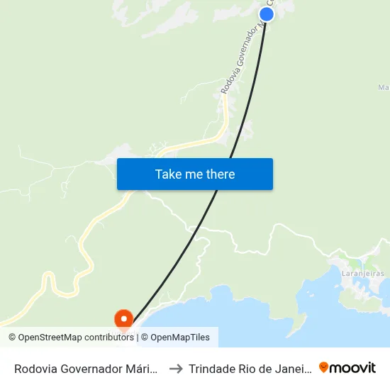 Rodovia Governador Mário Covas, 2 to Trindade Rio de Janeiro Brazil map