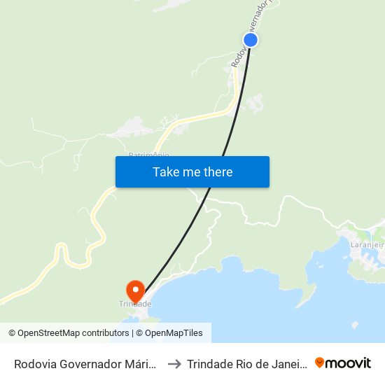 Rodovia Governador Mário Covas, 3 to Trindade Rio de Janeiro Brazil map