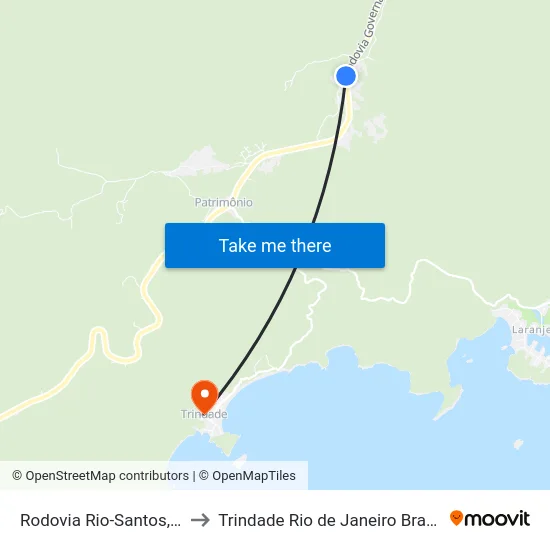 Rodovia Rio-Santos, 4 to Trindade Rio de Janeiro Brazil map