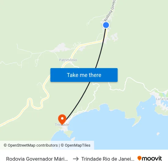 Rodovia Governador Mário Covas, 3 to Trindade Rio de Janeiro Brazil map