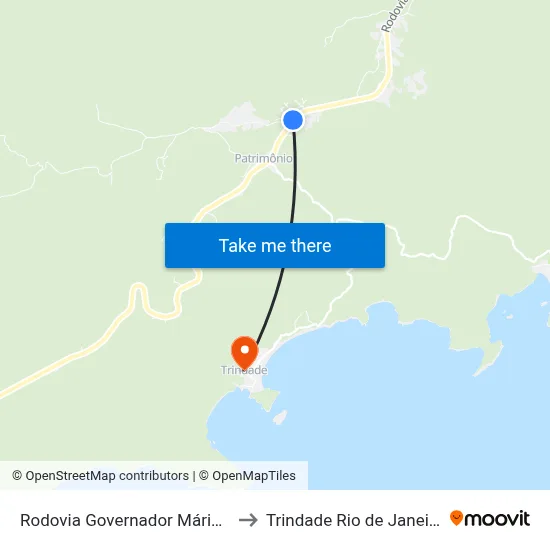 Rodovia Governador Mário Covas, 2 to Trindade Rio de Janeiro Brazil map