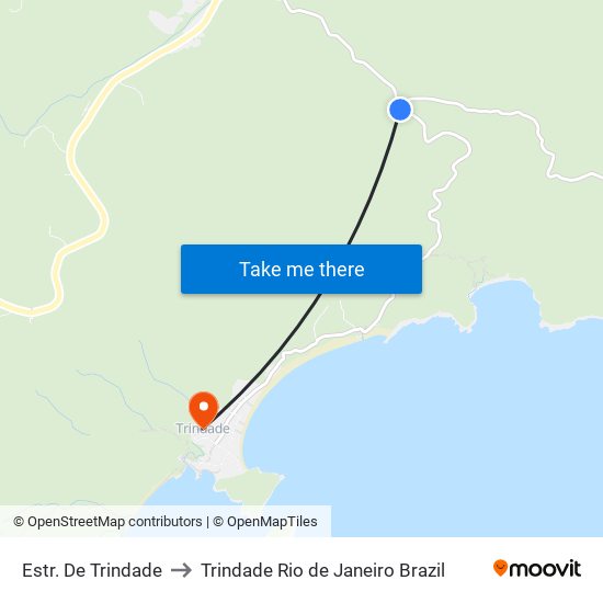 Estr. De Trindade to Trindade Rio de Janeiro Brazil map