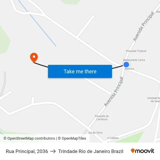 Rua Principal, 2036 to Trindade Rio de Janeiro Brazil map