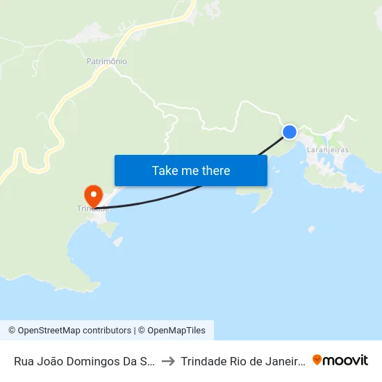 Rua João Domingos Da Silva, 446 to Trindade Rio de Janeiro Brazil map