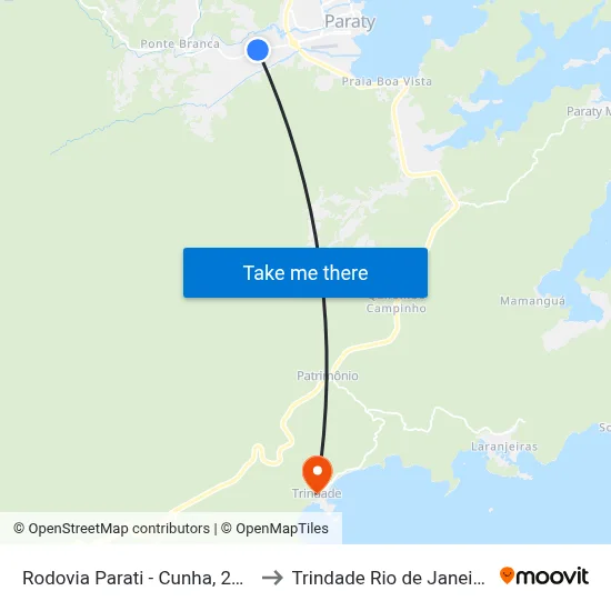 Rodovia Parati - Cunha, 2190-3220 to Trindade Rio de Janeiro Brazil map