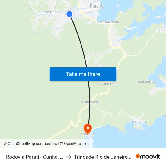 Rodovia Parati - Cunha, 3474 to Trindade Rio de Janeiro Brazil map