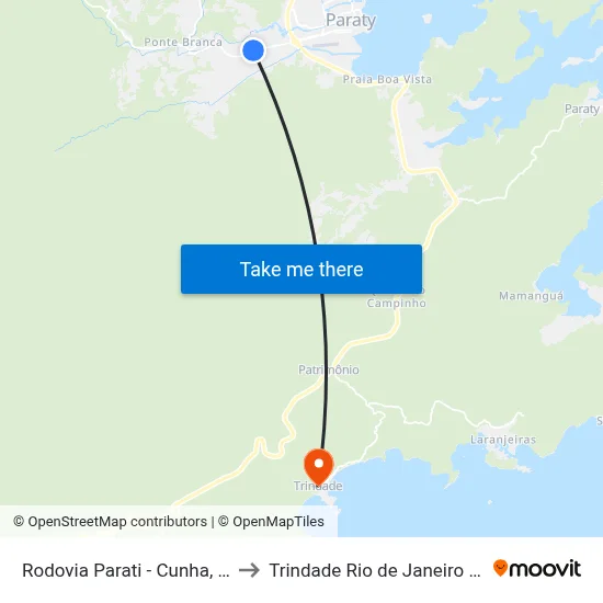 Rodovia Parati - Cunha, 3221 to Trindade Rio de Janeiro Brazil map