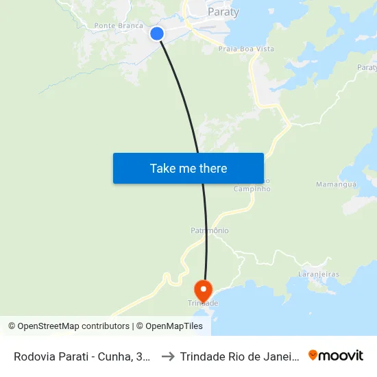 Rodovia Parati - Cunha, 3221-4069 to Trindade Rio de Janeiro Brazil map