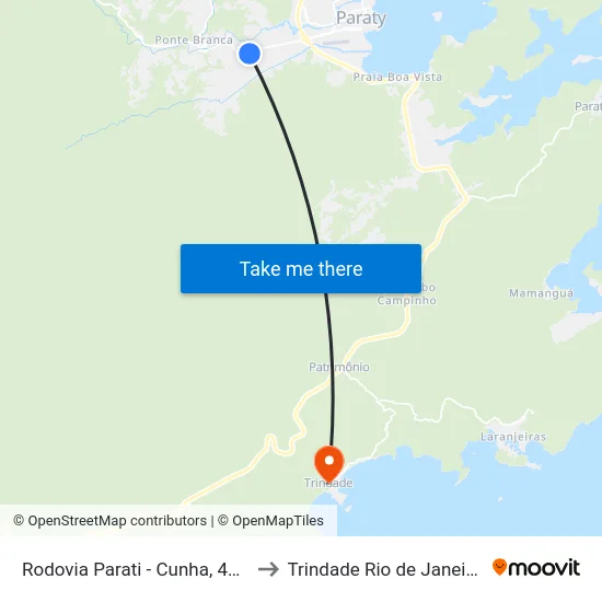 Rodovia Parati - Cunha, 4616-4964 to Trindade Rio de Janeiro Brazil map