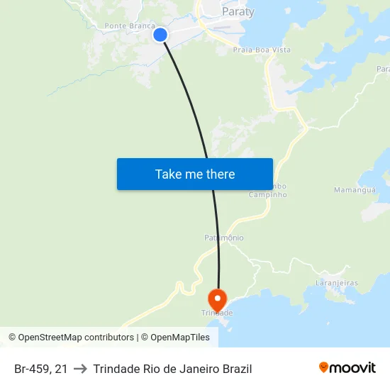 Br-459, 21 to Trindade Rio de Janeiro Brazil map
