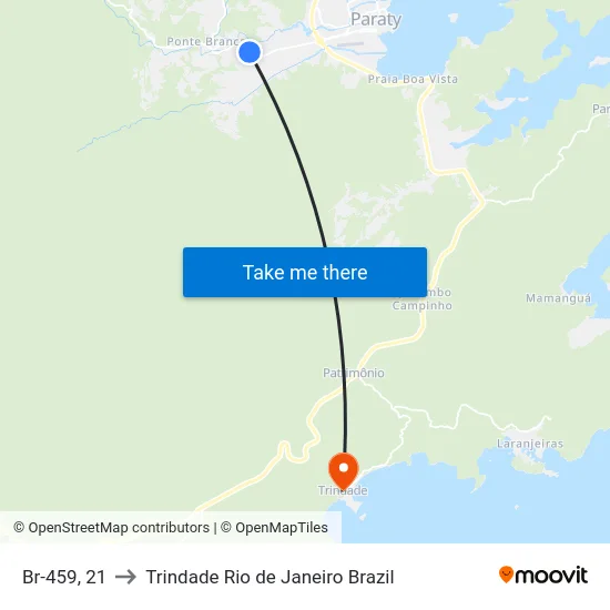 Br-459, 21 to Trindade Rio de Janeiro Brazil map