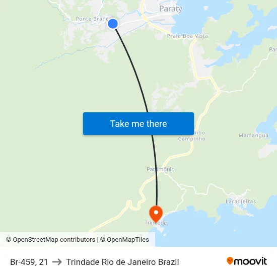 Br-459, 21 to Trindade Rio de Janeiro Brazil map