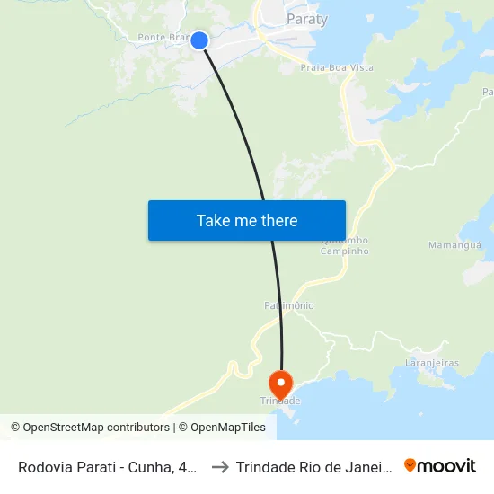 Rodovia Parati - Cunha, 4966-5534 to Trindade Rio de Janeiro Brazil map