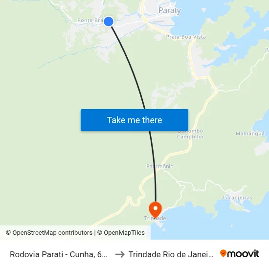 Rodovia Parati - Cunha, 6172-6290 to Trindade Rio de Janeiro Brazil map