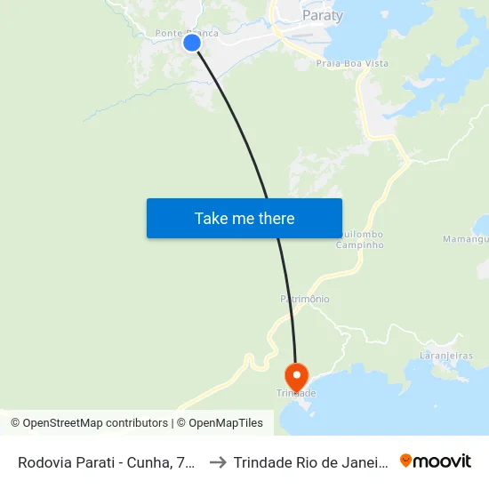 Rodovia Parati - Cunha, 7899-8373 to Trindade Rio de Janeiro Brazil map